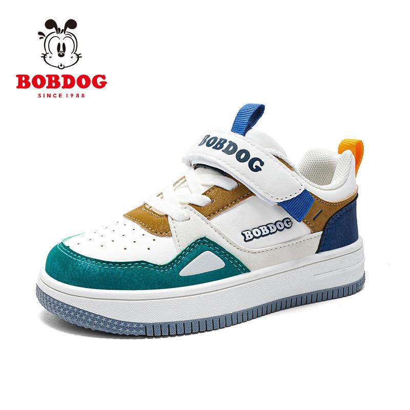 Babu Bean Girls Sneakers Spring and Autumn Leather Comfortable Medium and Older Children's Casual Low-top Children's Girls Board Shoes