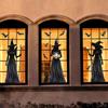 Halloween Window Decor Stickers Witch Window Clings with Witch Black Cat Bat Patterns Gothic Spooky Atmosphere for Glass Window