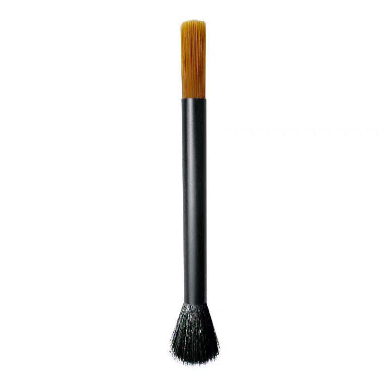 Dual-Head Coffee Grinder & Machine Cleaning Brush with Aluminum Handle