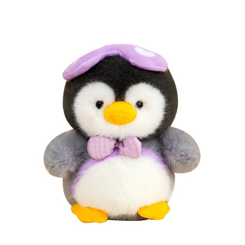 Penguin Plush Toy With Pp Cotton Filling Soft Short Fur Stuffed Animal For Kids Gift
