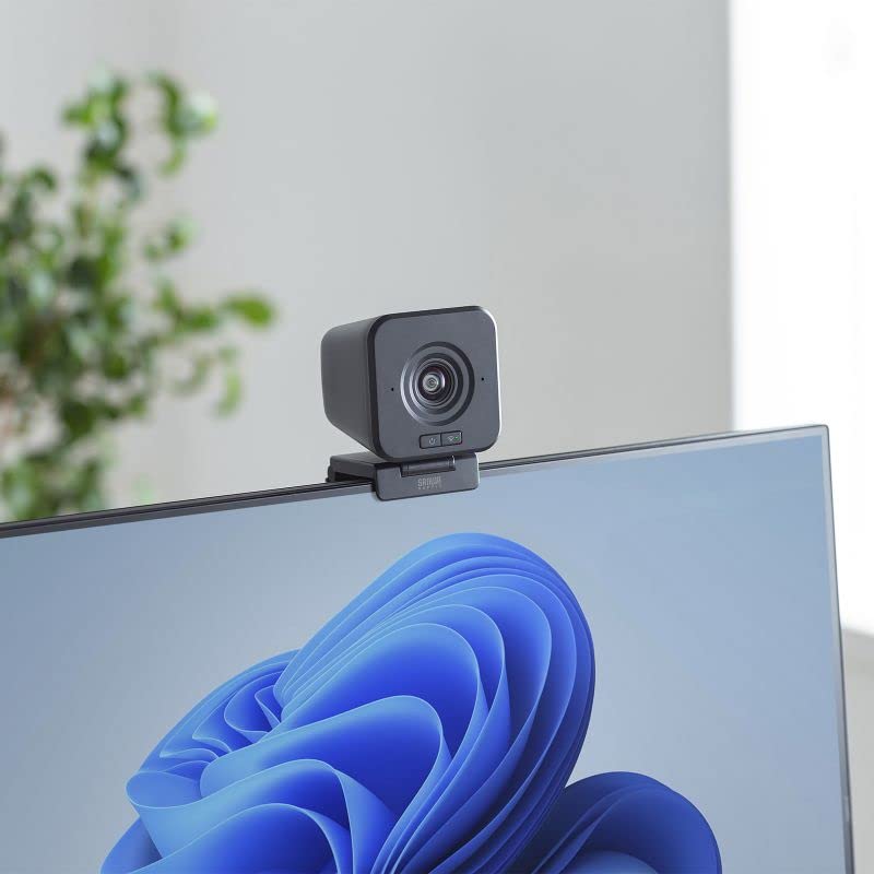 Sanwa Supply Wireless USB A Webcam, Wide-Angle Type, Connector, CMS-V69BK