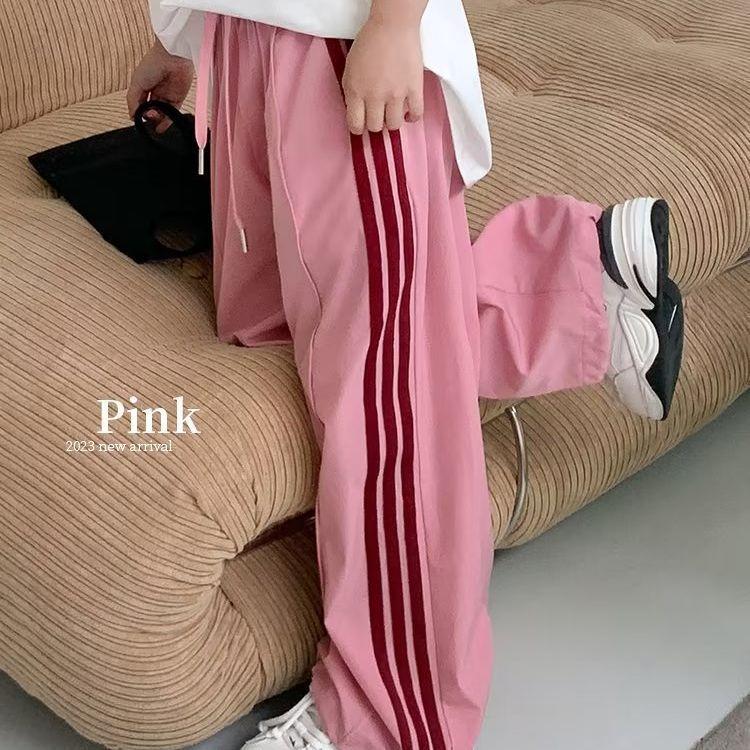 2023 Girls' Stylish Korean Loose Fit Sweatpants - Spring/Autumn Sportswear for Big Kids