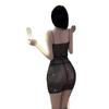 Sex Underwear Pajamas Sexy V-neck Low-cut Suspender Skirt Perspective Qn Shiny Temptation Slim Dress