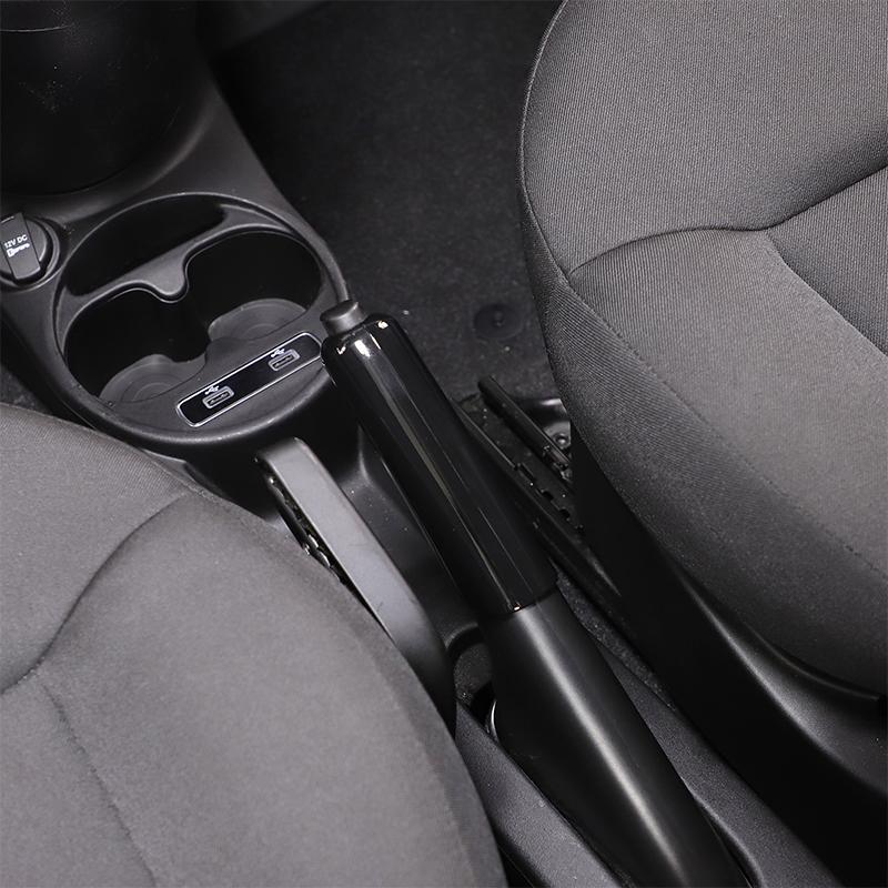 For Fiat 500 2010-2025 ABS Carbon Fiber/Black Car Handbrake Lever Decoration Cover Car Accessories