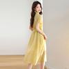 Unique and beautiful waist pinch dress women's new  temperament beautiful design skirt