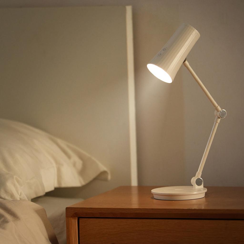 Cordless Desk Lamp 3 Color Temperature Touch Control Magnetic Charging LED Desk Lamp with RGB Projection Light