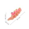 2Sets Silicone Toe Separators Pearl White Beige Soft Comfortable Toe Spreaders Pedicure Nail Art Tools Salon Home Use