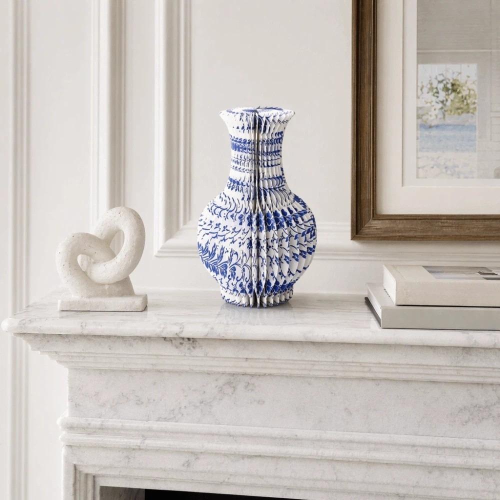 Handgefertigte Wabenpapier-Vase Dekorative Tischdeko Wohnzimmer