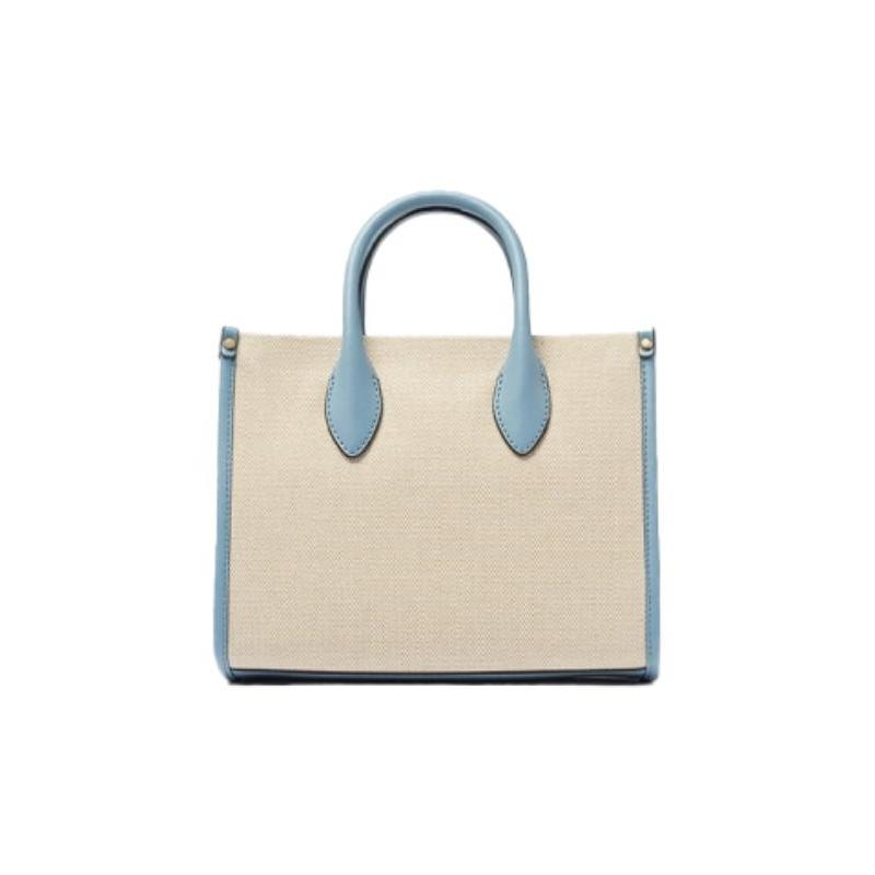 MICHAEL KORS Mirella classic solid color commuter fashion large capacity canvas handbag regular women's blue