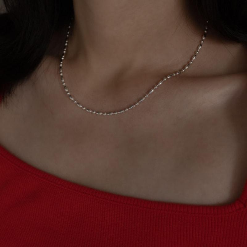 youngglow silver925 rhythm ball necklace (2color)