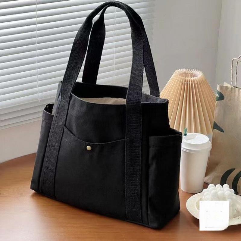 Large Capacity Canvas Tote Bags for Work Commuting Carrying Bag College Style Student Outfit Book Shoulder Bag