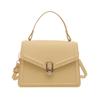 Korean Version of Handbag Women's 2025 New Solid Color Texture Handbag, Foreign Style Commuting Simple Messenger Small Square Bag