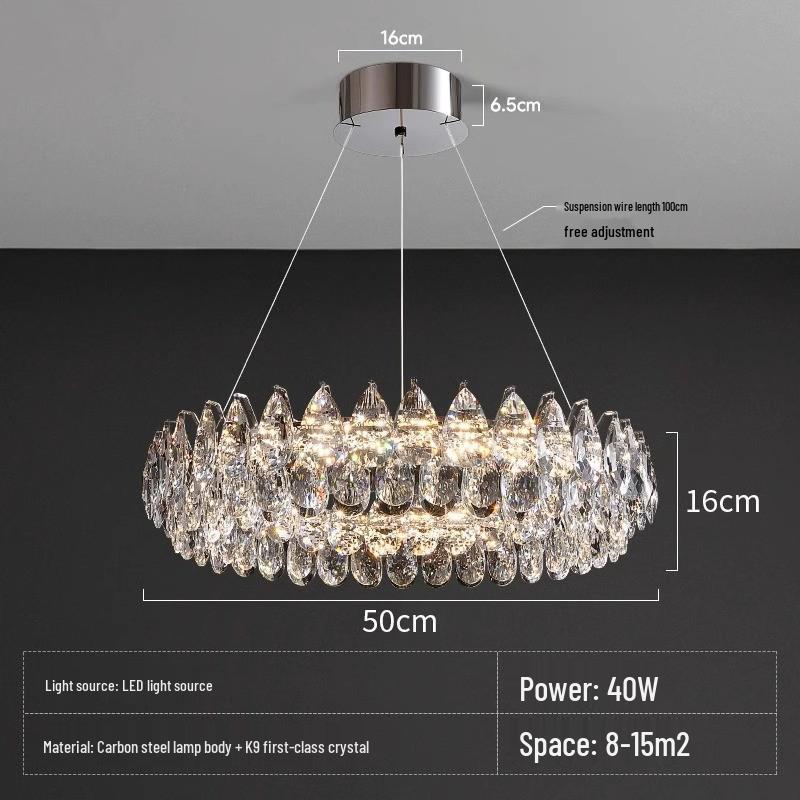 Современная итальянская роскошная хрустальная люстра для гостиной и спальни