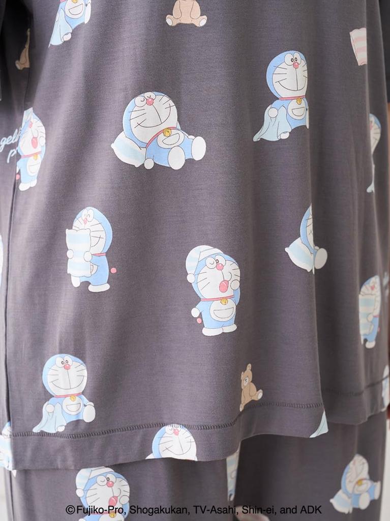Gelato Pique Doraemon [Unisex] Good Morning/Good Night T-Shirt PUCT254206 CGRY S-M