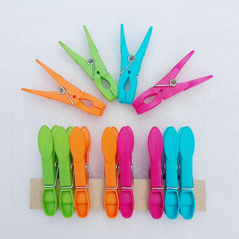 24-Piece Plastic Clothes Drying Clips Modern Simple Style for Home Use
