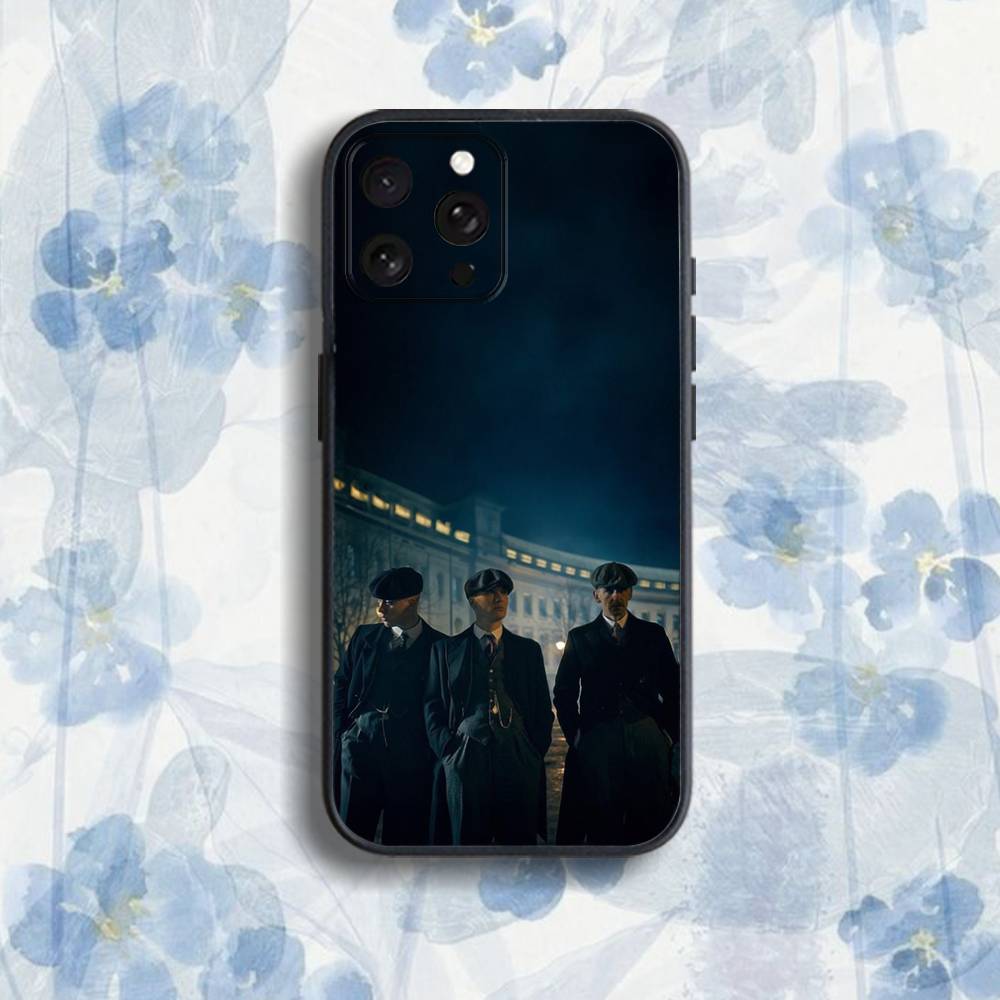 Movie P-Peaky-S B-Blinders Phone Case For iPhone 17,16,15,14,13,12,Pro,Max,Plus,E,SE4,Air,Mini Black Soft Box
