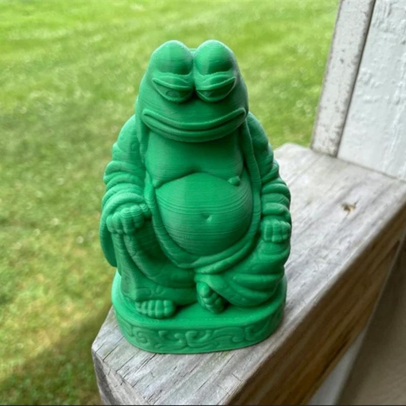 

1pc Pepe Pop Buddha - Pepe the Frog Buddha Figure Room Decor Tabletop Display Ornament