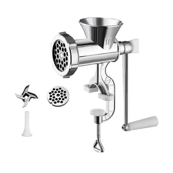 3-in-1 Manual Meat Grinder with Sausage Stuffing Tube Table Clamp Meat Grinder Hand-cranked Mincer Home Meat Processing Tool