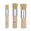 AIMOONSA Lot 3 Round Stencil Brushes Wood Handle – Diam. Bristles 13.5 / 17 / 22 Mm