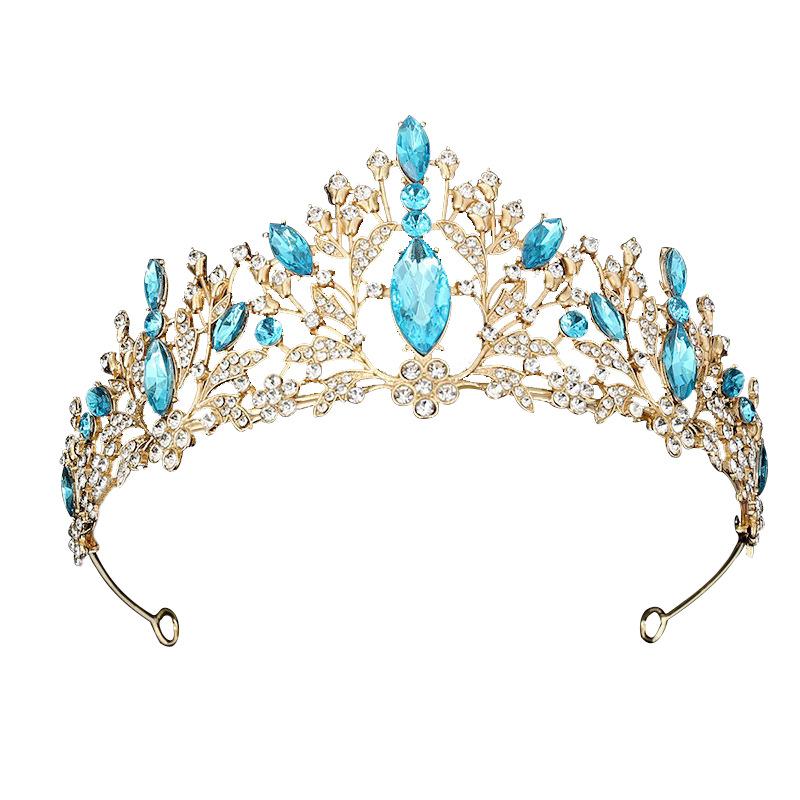 Bridal Jewelry Wedding Tiara Princess Crown Birthday Party Performance Crown Flower Headband Hair Accessories Tiara