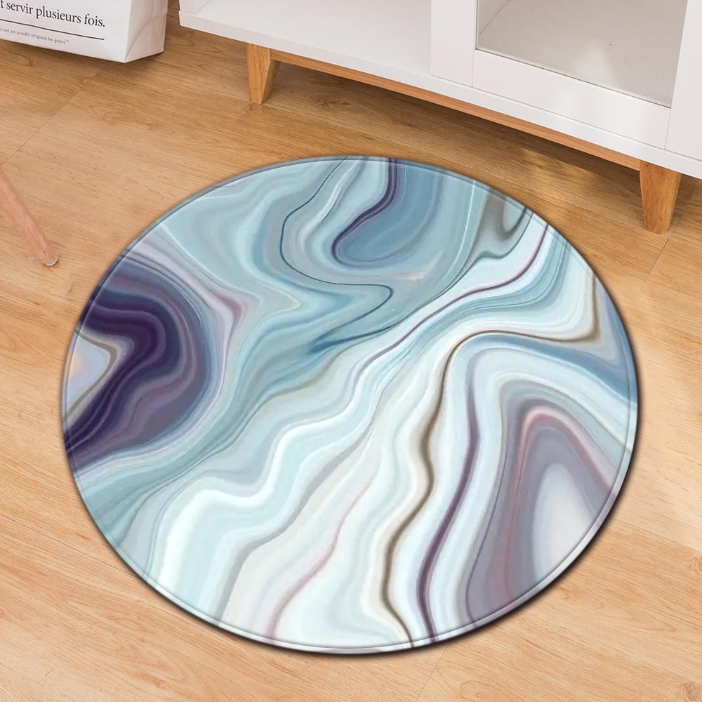 Skull Round Carpet Computer Chair Mat Office Chair Floor Mat Door Mat Foot Mat