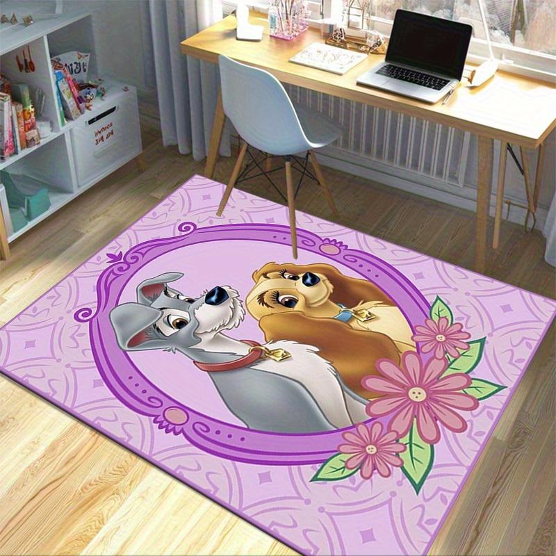 1pc. Lady and the Tramp Cartoon Rug Home Decorative Carpet for Living Room Bedroom Office Outdoor Gift Floor Mat Area Rugz0414210