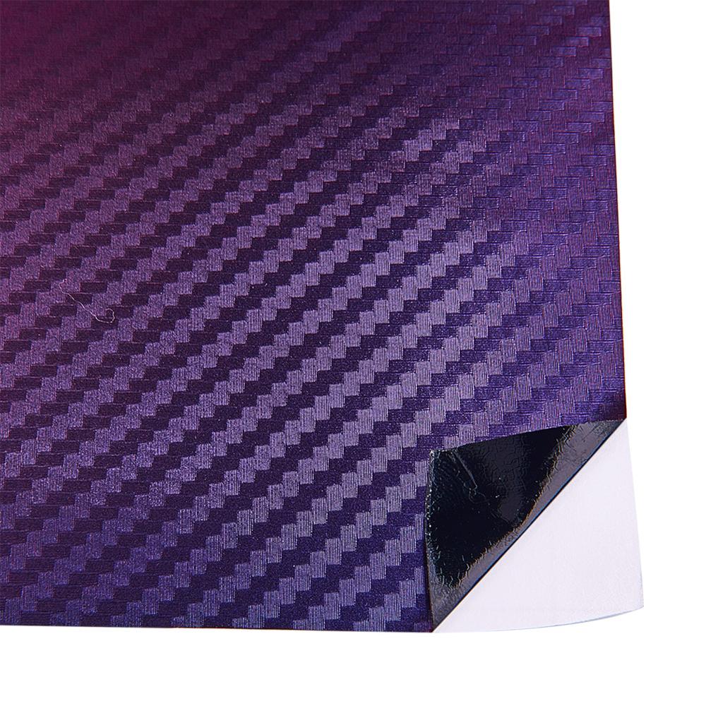 2Mx152cm 3D Carbon Fiber Purple Chameleon Vinyl Wrap Film Car Hood Bonnet Roof Wrapping Decals Sticker Sheets Air Release Free
