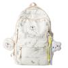 Schoolbag trendy fashion lightweight student schoolbag large capacity ink printing flash casual lightweight computer backpack