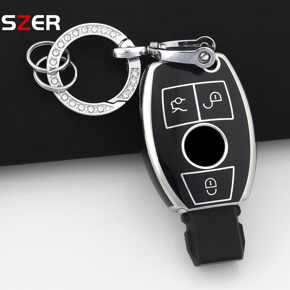 Tpu Car Key Case Shell Cover Fob For Mercedes Benz Cla Gla Glc Glk W176 W463 W251 A B C E S Class W204 W211 Accessories