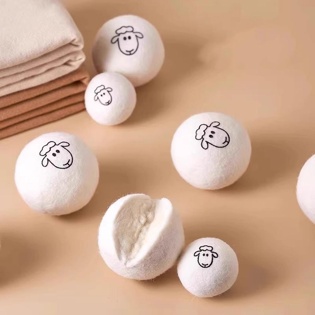 OGoeesy Wool Balls Safe Silent Ball Toys 10 Packs Fun Colorful Soft Quiet Wool