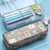 Large Capacity Stationery Storage Box Space-Saving Sketch Pen Bag Transparent Pencil Case  School