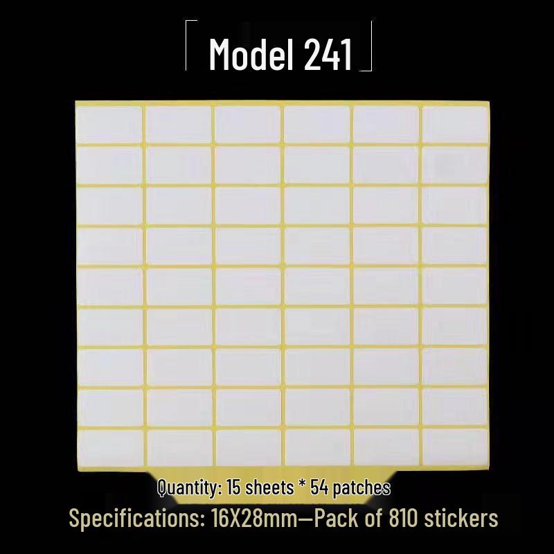 A5 Self-Adhesive Blank Label Stickers for Printing and Handwriting - White Name and Number Stickers