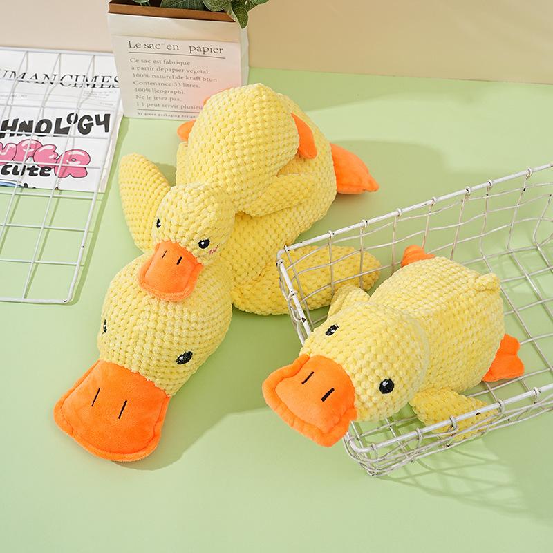 Dog Plush Toys, Yellow Ducks, Small and Medium-sized Pet Dogs To Relieve Boredom Toys, Pet Sleeping Supplies