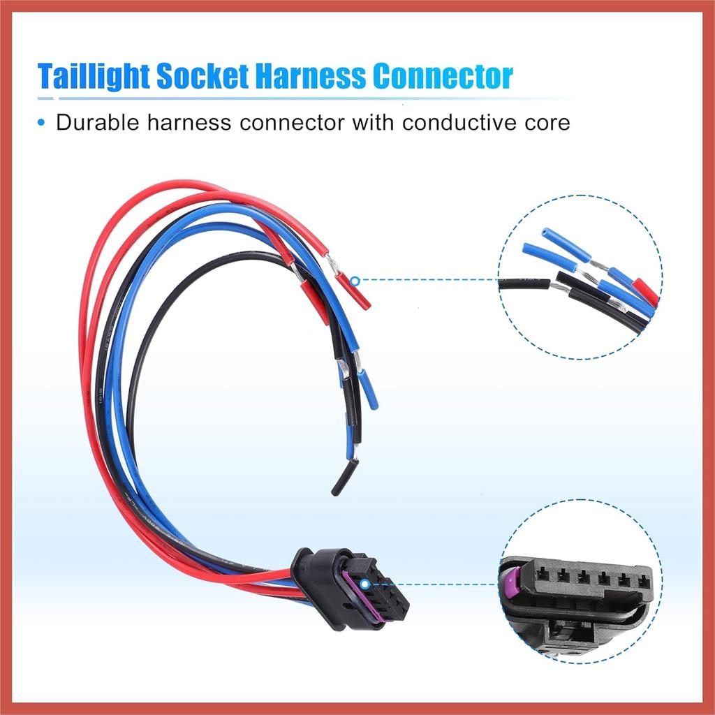 ACROPIX Tail Light Wiring Harness for Mini Cooper F55 F56 F57 Tail Lamp Connector Harness Bulb Socket Harness Connector 63217361305 Tail Light Wire