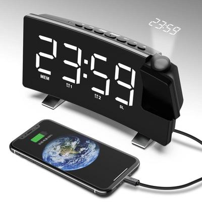 Fm Radyo Saat Led Dijital Saat Akıllı Projeksiyon Çalar Saat İzle Masa Elektronik Masa Saati