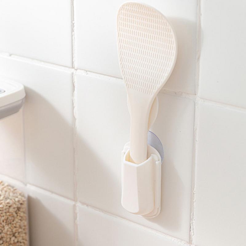 Rice Spoon Storage Rack Ergonomic Rice Spoon Rack Sushi Paddle Spatula Stand Holder Rack Food Grade Rice Spatula Suction Racks