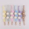 Clothing Footwear Jewelry Handwoven Flower Keychain Boho Phone Strap Anti-Loss Bag Charm Decor