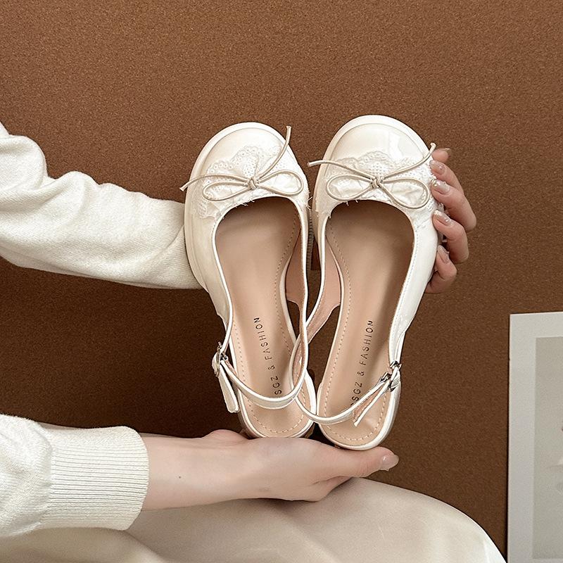 

Кружевные туфли женские новые туфли Мэри Джейн на высоком каблуке с сумкой и босоножки с закрытым носком 39 бежевый