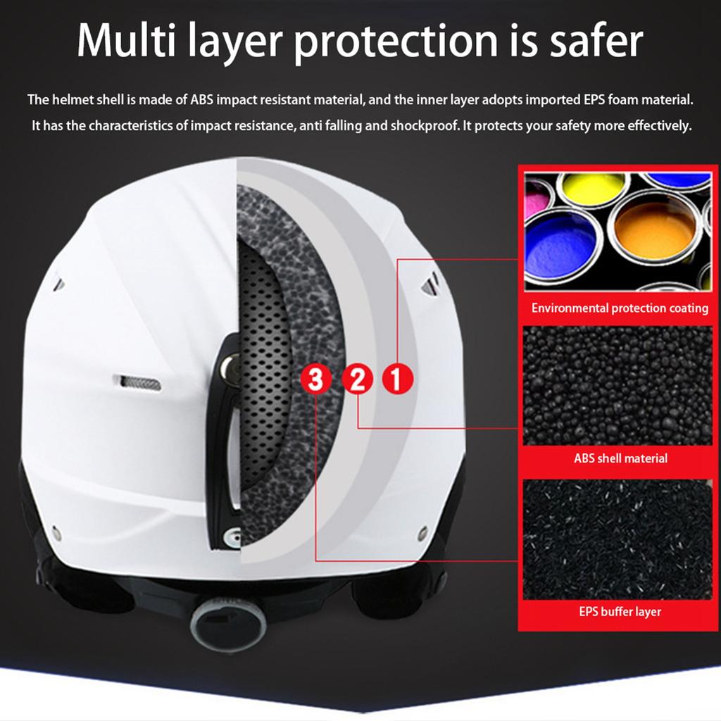 Adult Ski Helmet Adjustable Cycle Helmet Ultra Lightweight Head Protection Helmet Snow Helmet