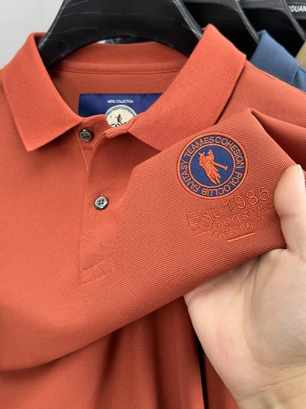 Herren 220g Kurzarm-Poloshirt: Sommer Umlegekragen mit Stickerei, Leichte Businesskleidung, Hochwertige Qualität