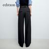 Edition 2025 Spring Gao Yuanyuan Style Wool Blend Wide-Leg Pleated Trousers