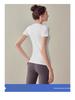 Women's Quick-Dry Yoga Top - Round Neck, Tight Fit, Short Sleeve, Breathable for Running & Fitness