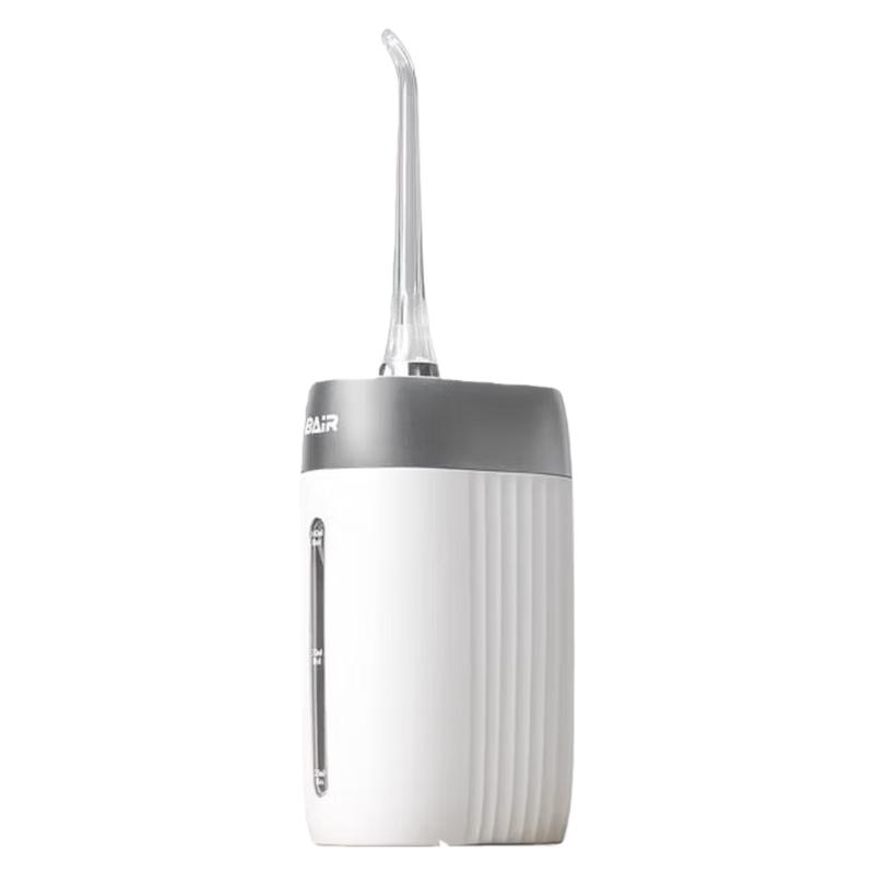 

BAIR Electric Oral Irrigator with 5 Nozzles, Portable Home Dental Water Flosser, Teeth Cleaner, Tooth Rinse Device, white білий