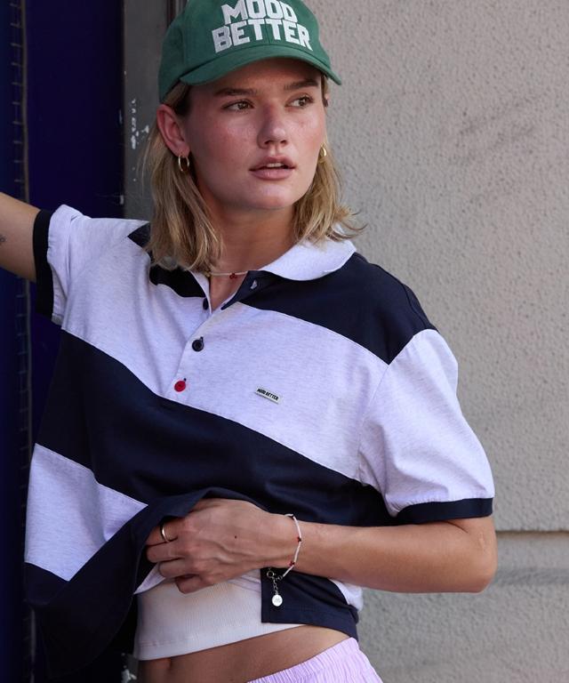 Mood Bearer 48 Rugby Vintage T Shirts Navy White Melange Free