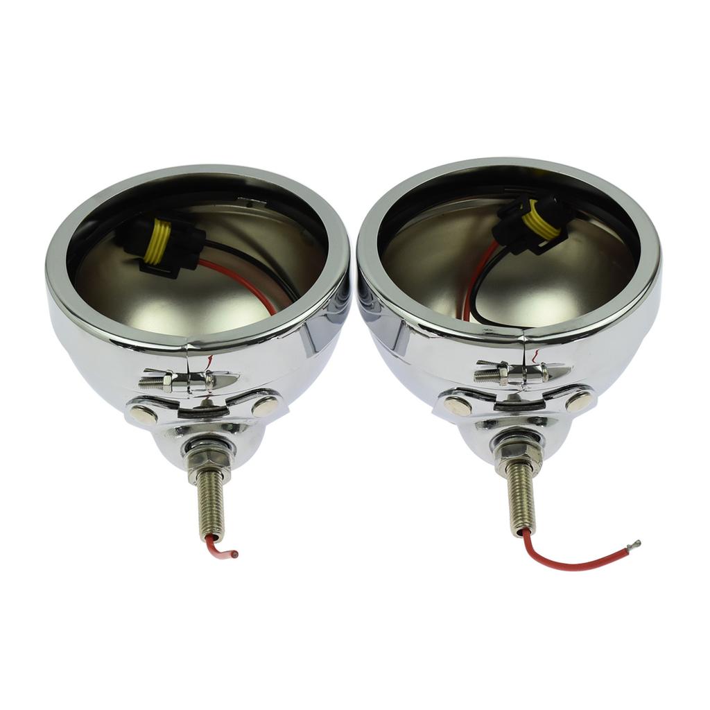 Motorcycle Turn Signal Bracket Auxiliary Lighting 4.5" Fog Light Holder Housing Outer Frame For Harley Touring FLH Electra Glide
