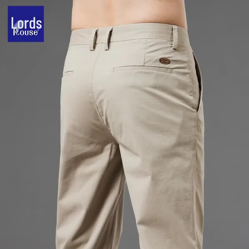 

LUOZI Men s Summer Ice Silk Straight-Leg Business Casual Trousers 30
