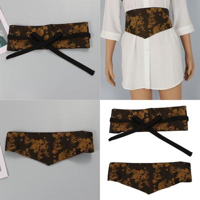Vintage Wide Girdle Belt Chinese Elegant Tie Belt for Wrap Dress Halter Dress Traditional Chinese Clothing