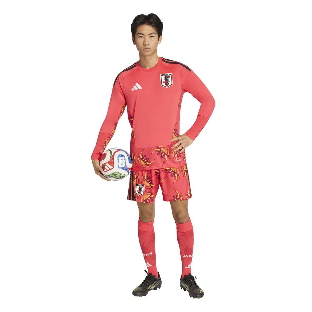 Adidas Men's 2026 Japan National Football Team Home Goalkeeper Replica Long Sleeve T-Shirt, WY080, Semi-Red (KA9649), Size M
