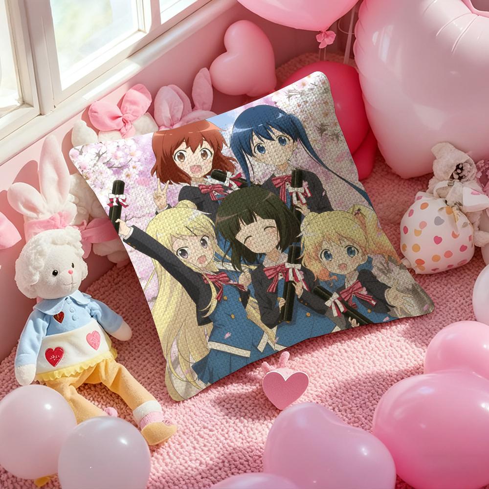 

Anime Tonagura Kujo Karen Cartoon Pillow Case Antidustmite Pillowcase Invisible Zipper Silky Short Plush Sofa Cushion Cover 30x30 cm
