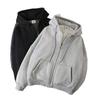 Men's Plus Size Zip-up Hooded Sweatshirt Jacket with Fleece Lining for Autumn/Winter 2024